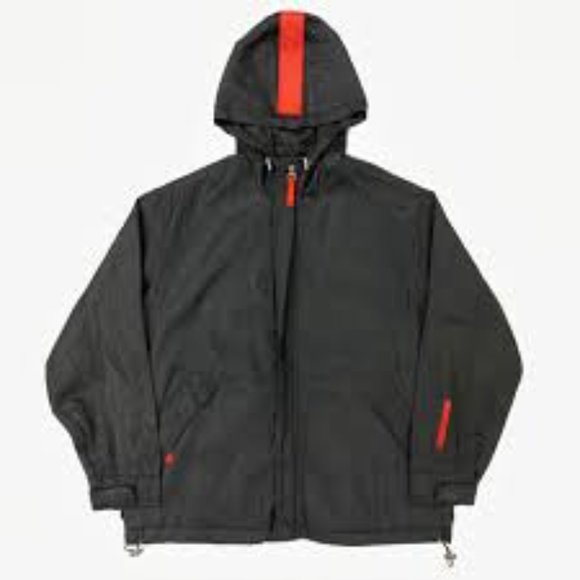Coats | Prada Black Red Hooded Jacket 